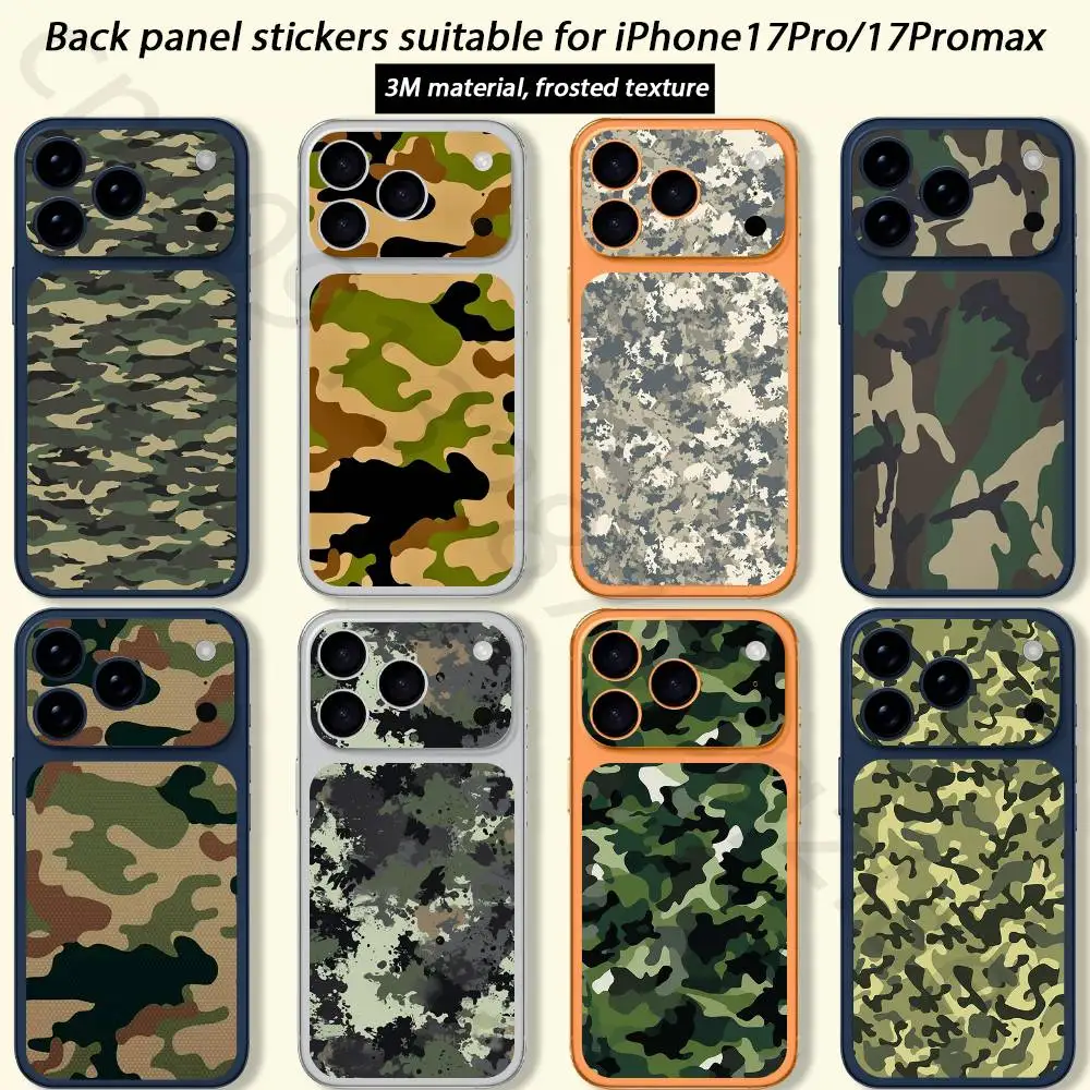 Camo Camouflage For iPhone 17 pro Max /17 pro Full Cover Decal Skin Wrap 3D Colorful Rear Protective Sticker Film
Camo Camouflage For iPhone 17 pro Max /17 pro Full Cover Decal Skin Wrap 3D Colorful Rear Protective Sticker Film