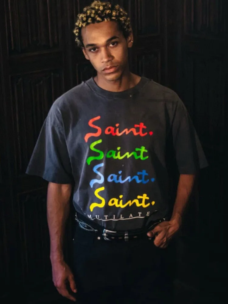 Rainbow adient Lettering Vintage Waed ort Sve T-irt ex Casual Cotton Top for Men Women Youth Couples
Rainbow adient Lettering Vintage Waed ort Sve T-irt ex Casual Cotton Top for Men Women Youth Couples