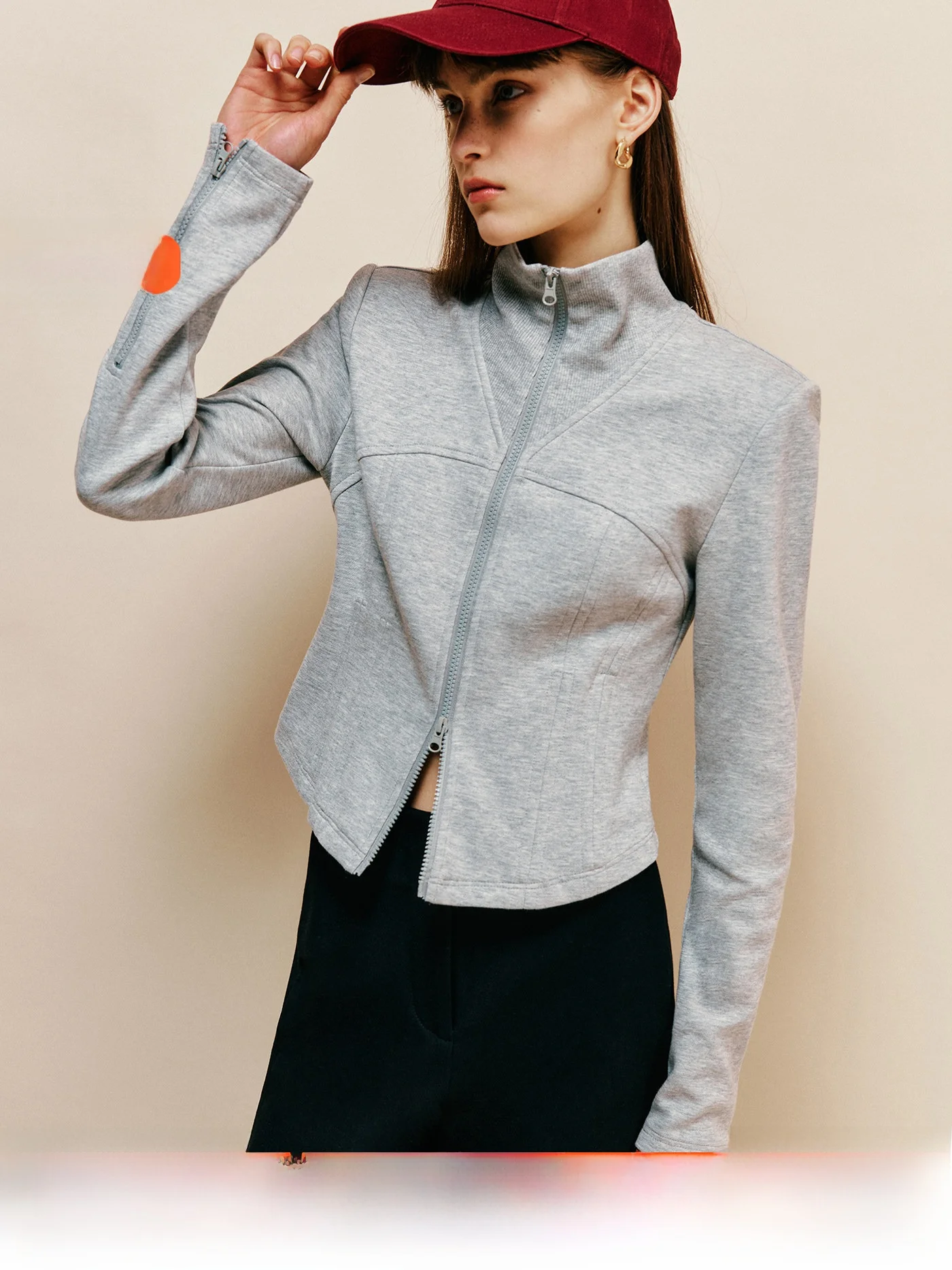 Travel Companion Short Sporty Waist-Cinching Jacket Women's Casual Ribbed Stand Collar Zipper Closure Cotton Blend Coat
Travel Companion Short Sporty Waist-Cinching Jacket Women's Casual Ribbed Stand Collar Zipper Closure Cotton Blend Coat