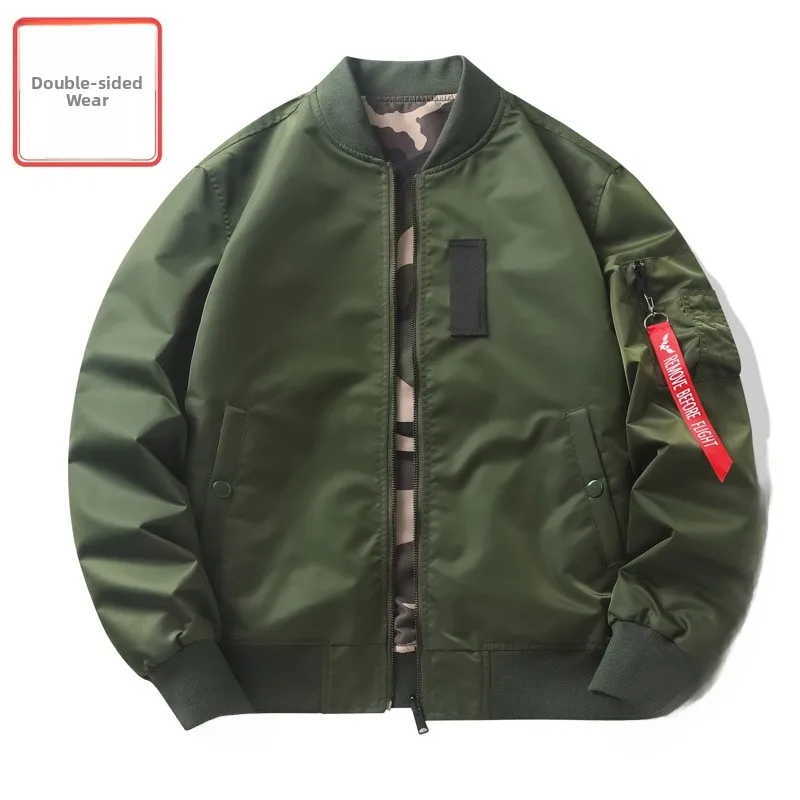 Double-Sided Wear Camouflage Spring Autumn New Air Force MA1 Pilot Jacket Men's Baseball Uniform Outerwear Workwear Jacket Tr...
Double-Sided Wear Camouflage Spring Autumn New Air Force MA1 Pilot Jacket Men's Baseball Uniform Outerwear Workwear Jacket Tr...