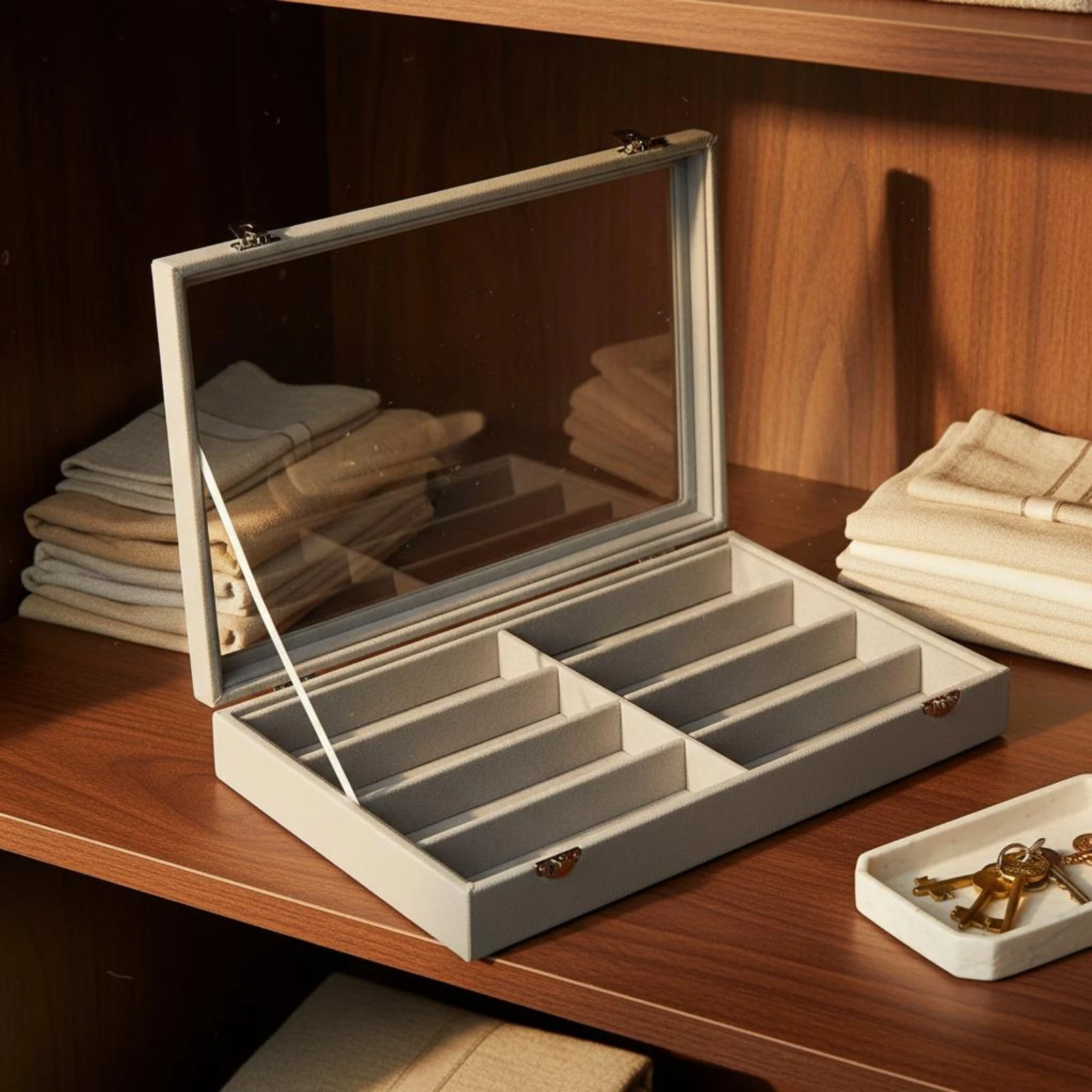 8 Compartment Eyewear Case Dustproof 8-Slot Glasses Box Sunglasses Storage Box Clear Top Leather Glasses Case Moisture-Proof
8 Compartment Eyewear Case Dustproof 8-Slot Glasses Box Sunglasses Storage Box Clear Top Leather Glasses Case Moisture-Proof