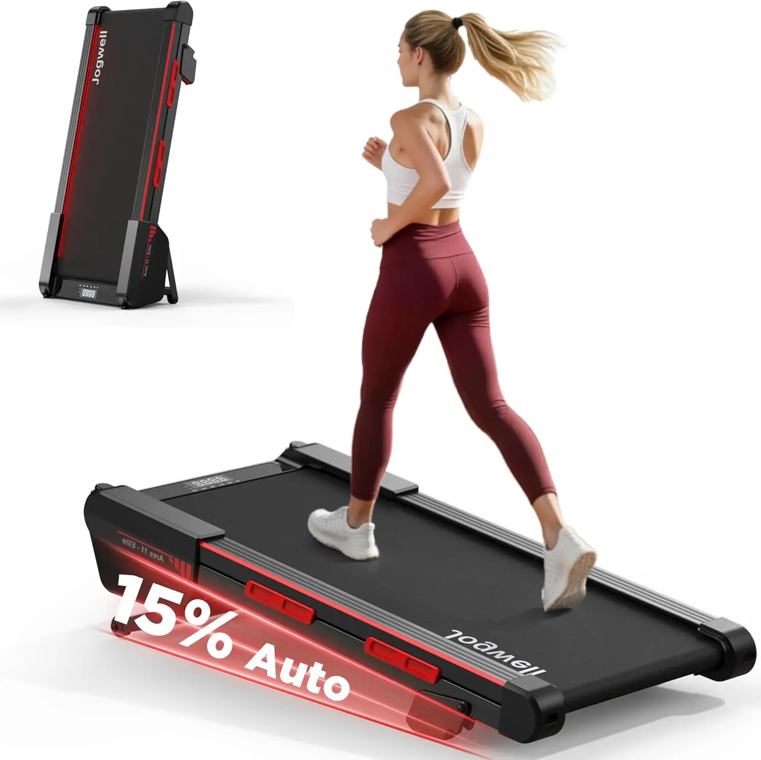 12%-20% Auto Incline Walking Pad, 3.0-3.5HP Ultra-Quiet Under Desk Treadmill for Home Office, 350 LBS Capacity, Smart App & 40%
12%-20% Auto Incline Walking Pad, 3.0-3.5HP Ultra-Quiet Under Desk Treadmill for Home Office, 350 LBS Capacity, Smart App & 40%