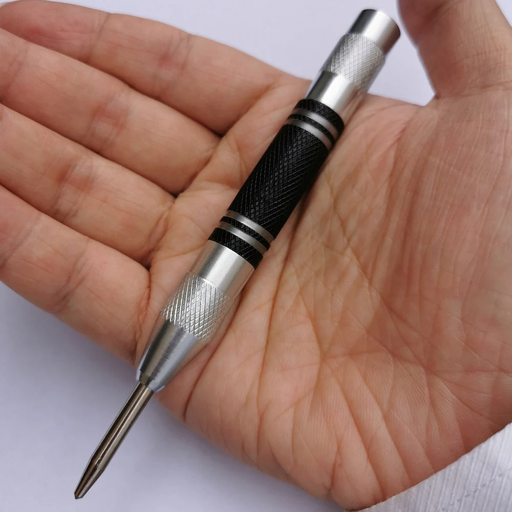 Happy New- 2Pcs Automatic Center Punch Center Hole Punch Spring Loaded Marking Starting Holes Tool Woodwork Tool Drill Bit
Happy New- 2Pcs Automatic Center Punch Center Hole Punch Spring Loaded Marking Starting Holes Tool Woodwork Tool Drill Bit