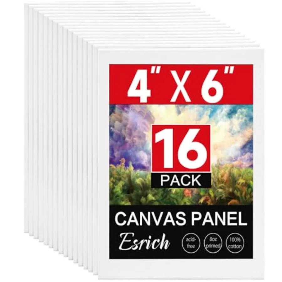 Pack 4x6 Inch Small Canvases for Painting, Painting Canvas 4x6 Inch Cotton Primed Acid Free Mini Blank Canvas Panels for Oil Pa
Pack 4x6 Inch Small Canvases for Painting, Painting Canvas 4x6 Inch Cotton Primed Acid Free Mini Blank Canvas Panels for Oil Pa