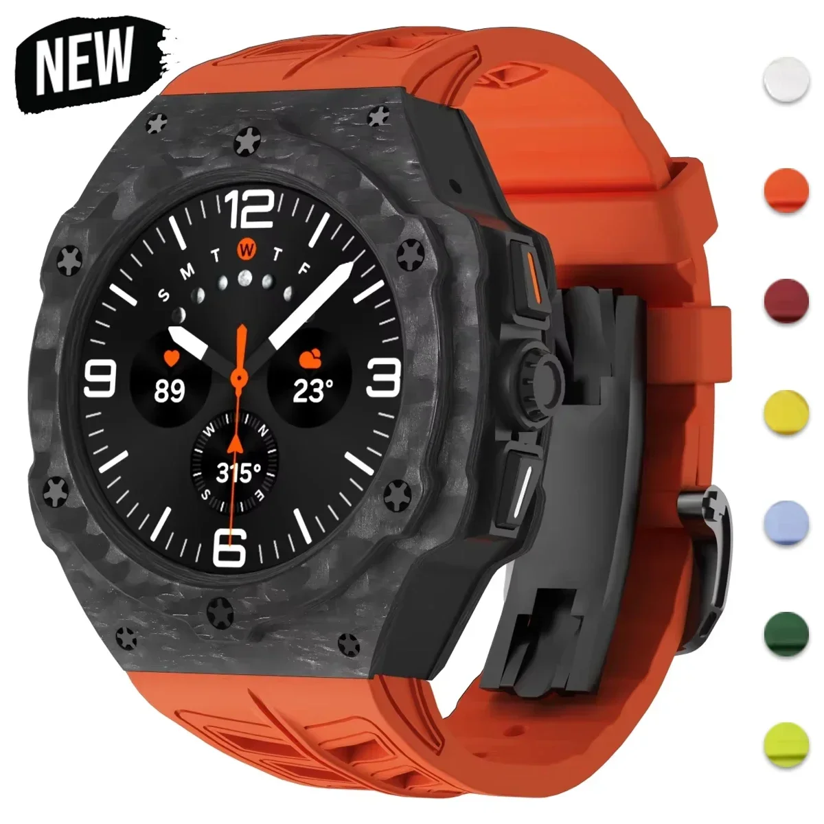 Luxury Carbon Fiber Modification Kit For Samsung Galaxy Watch 7 Ultra 47mm Sports band+case for Samsung Ultra 47MM Refit Mod
Luxury Carbon Fiber Modification Kit For Samsung Galaxy Watch 7 Ultra 47mm Sports band+case for Samsung Ultra 47MM Refit Mod