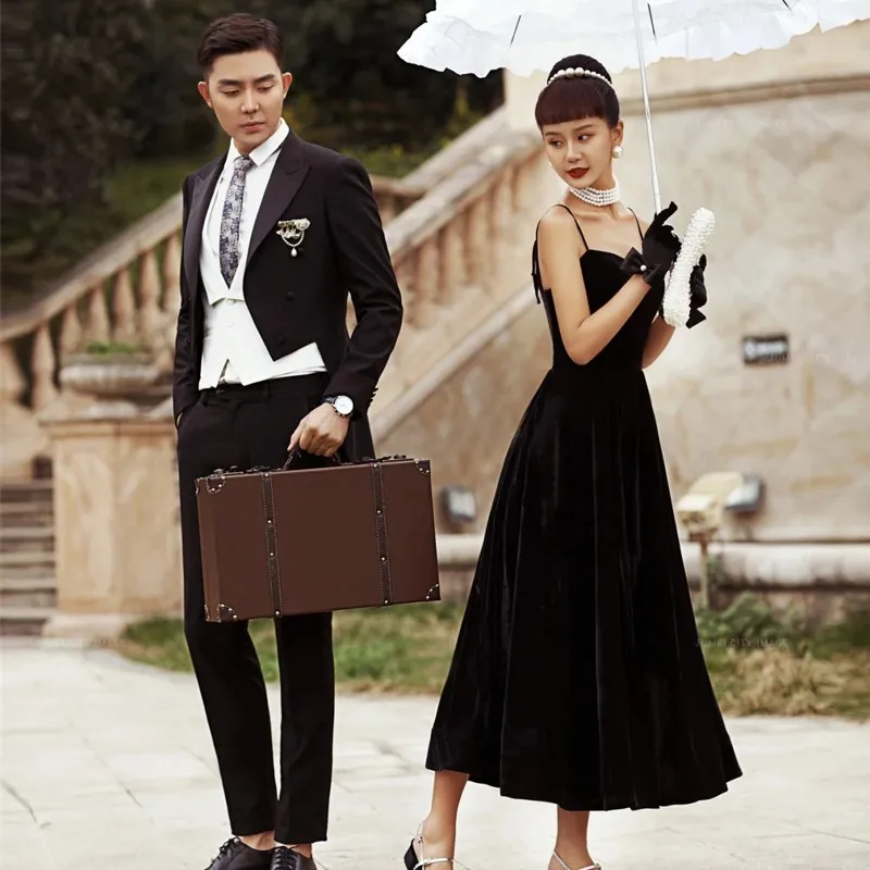Couple Travel Photography Simple Forest System Dress Hepburn Style Retro Slim Black Dress Studio Photography Wedding Dress
Couple Travel Photography Simple Forest System Dress Hepburn Style Retro Slim Black Dress Studio Photography Wedding Dress