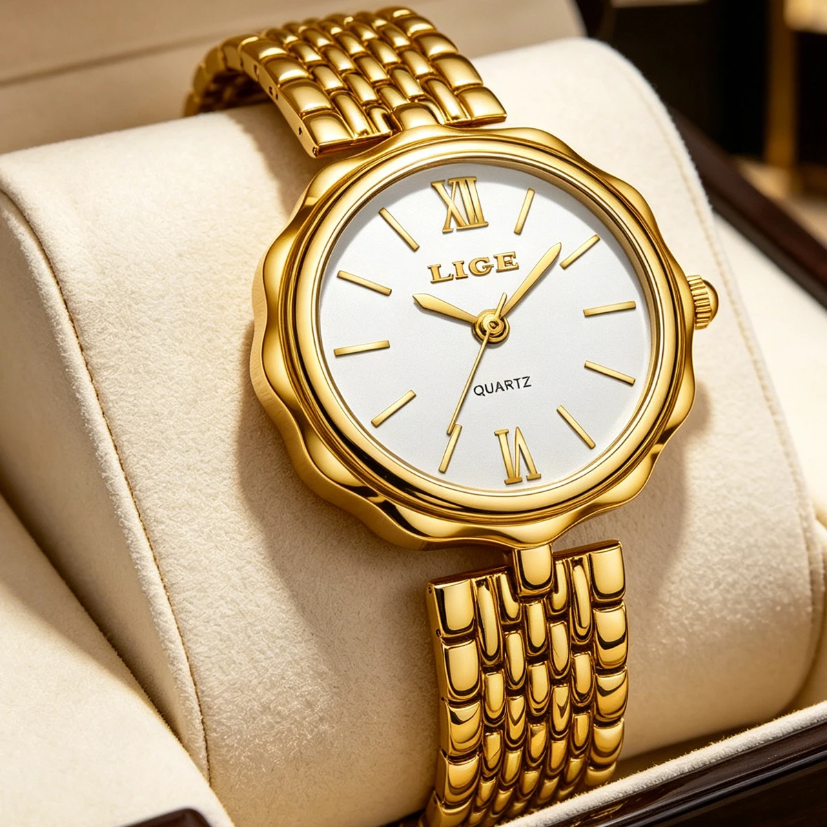 LIGE Luxury Women's Watches Elegant Gold Watch for Women Calendar Luminous Quartz Wristwatch Ladies Watch Relogio Masculino
LIGE Luxury Women's Watches Elegant Gold Watch for Women Calendar Luminous Quartz Wristwatch Ladies Watch Relogio Masculino
