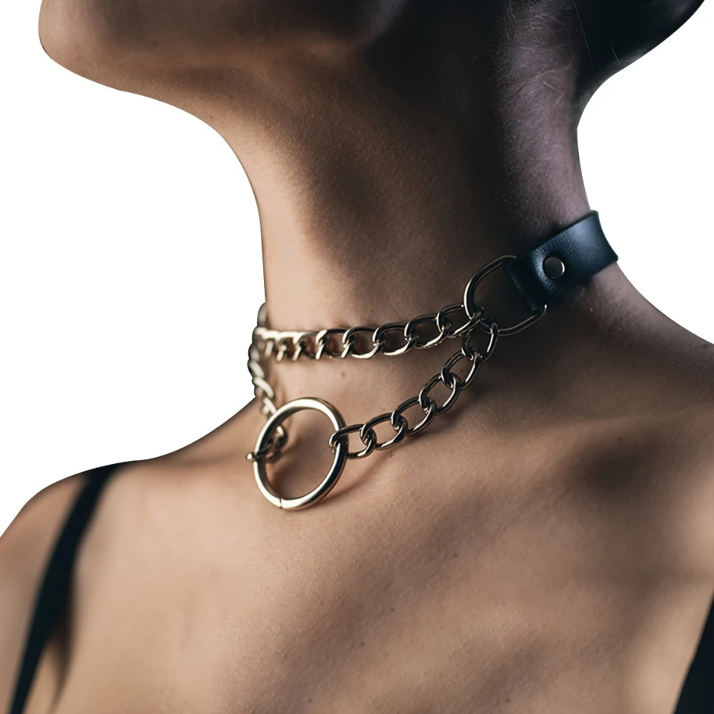 Bondage Lingerie Sexy Leather Collar Harness Woman Erotic Leather Neck Harness Fetish Wear Women Neck Accessorie
Bondage Lingerie Sexy Leather Collar Harness Woman Erotic Leather Neck Harness Fetish Wear Women Neck Accessorie