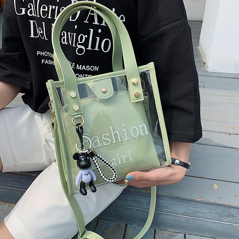 Fashion PVC Reusable Shopping Bag Women's Bag Eco Friendly London Shopper Large Capacity Waterproof Handbag Shoulder Bag
Fashion PVC Reusable Shopping Bag Women's Bag Eco Friendly London Shopper Large Capacity Waterproof Handbag Shoulder Bag