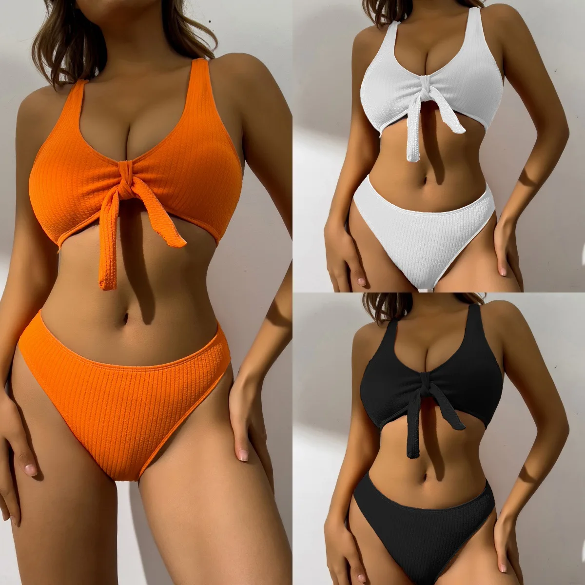 2025 Summer New Simple Solid Color Women Split Swimsuit Fashion Pit Bar Female Hollow Bikini Two Piece Sets
2025 Summer New Simple Solid Color Women Split Swimsuit Fashion Pit Bar Female Hollow Bikini Two Piece Sets
