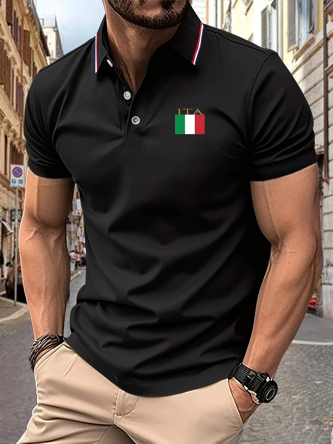 2025 Summer New Men's Polo Shirt Italian Flag Embroidered Pattern Print Men Short Sleeve Casual Breathable Light Luxury T-shirt
2025 Summer New Men's Polo Shirt Italian Flag Embroidered Pattern Print Men Short Sleeve Casual Breathable Light Luxury T-shirt