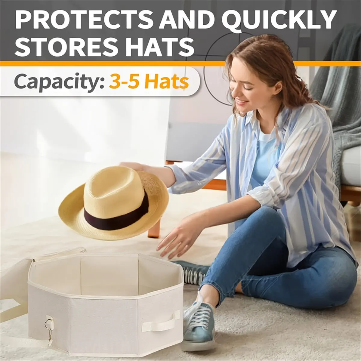 2026 NEW Foldable Octagonal Hat Box for Wide-Brimmed Cowboy Hats, Heavy-Duty Fabric with Hinged Lid Grey
2026 NEW Foldable Octagonal Hat Box for Wide-Brimmed Cowboy Hats, Heavy-Duty Fabric with Hinged Lid Grey