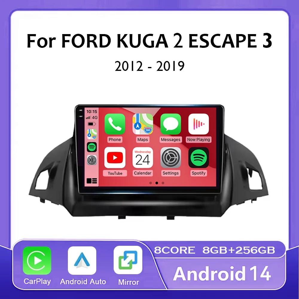 Android 14 For FORD C-MAX KUGA 2 ESCAPE 3 2012 - 2019 Car Radio Multimedia Video Player Navigation GPS 4G+WIFI Stereo Head Unit
Android 14 For FORD C-MAX KUGA 2 ESCAPE 3 2012 - 2019 Car Radio Multimedia Video Player Navigation GPS 4G+WIFI Stereo Head Unit