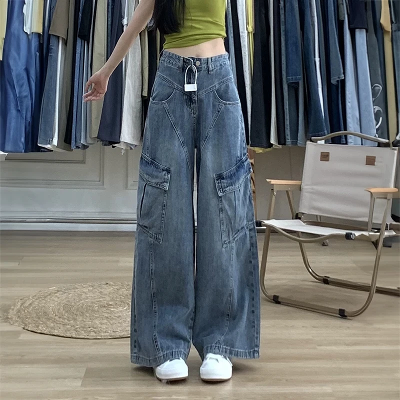 Women's High Waist Cargo Wide Leg Jeans 2026 New Patchwork Pocket Y2K Oversized Loose Denim Pants Streetwear Elegance Trousers
Women's High Waist Cargo Wide Leg Jeans 2026 New Patchwork Pocket Y2K Oversized Loose Denim Pants Streetwear Elegance Trousers