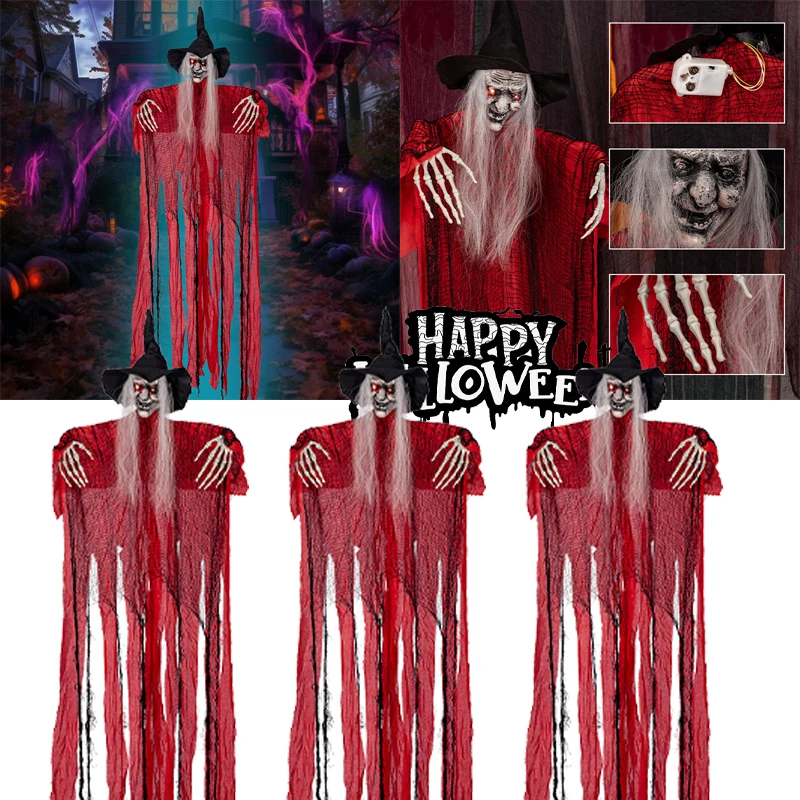 Glowing Red Witch Specter Voice Activated Hanging Prop Levitation Effect Motion Sensitive LED Bar Haunt Horror Decor
Glowing Red Witch Specter Voice Activated Hanging Prop Levitation Effect Motion Sensitive LED Bar Haunt Horror Decor