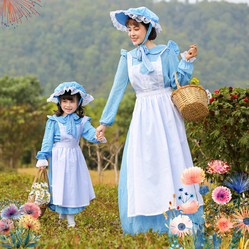 French Countryside Style Blue Maid Dress Laura Cosplay Parent-child Stage Performance Costumes Outdoor Park Shooting Clothing
French Countryside Style Blue Maid Dress Laura Cosplay Parent-child Stage Performance Costumes Outdoor Park Shooting Clothing