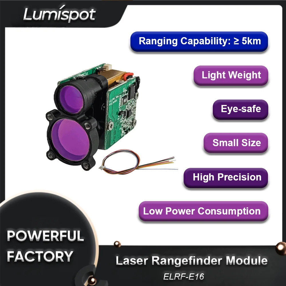 Lumispot 1535nm 5km Customizable Laser Rangefinder Module
Lumispot 1535nm 5km Customizable Laser Rangefinder Module