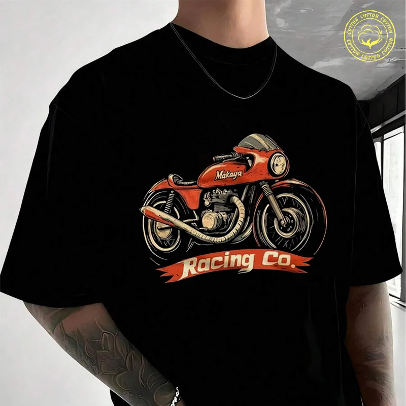 Men Cotton T-Shirt Vintage Motorcycle Racing Print Moto T Shirt O-neck Short Sleeve Tees Fashion Hip Hop Tshirt
Men Cotton T-Shirt Vintage Motorcycle Racing Print Moto T Shirt O-neck Short Sleeve Tees Fashion Hip Hop Tshirt