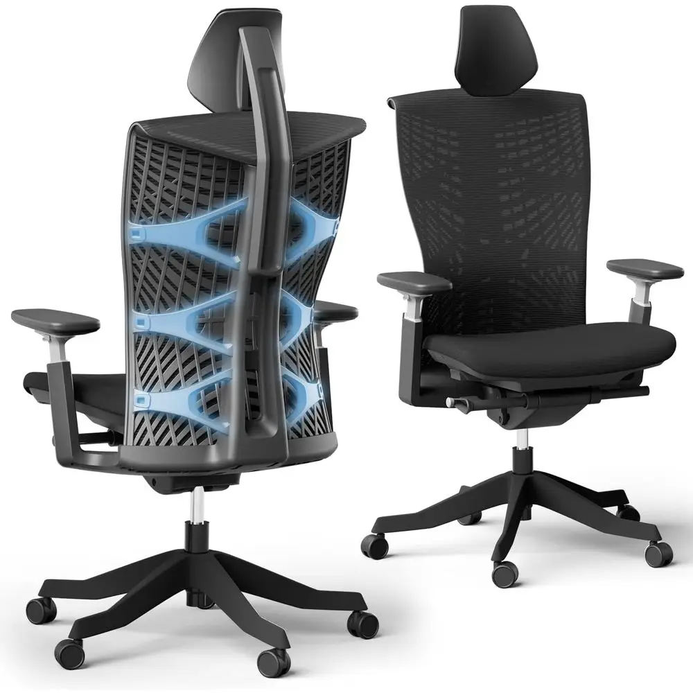Ergonomic Mesh Office Chair with Adjustable Lumbar Support, Swivel, and Armrests for Comfortable Home or Gaming Desk Use
Ergonomic Mesh Office Chair with Adjustable Lumbar Support, Swivel, and Armrests for Comfortable Home or Gaming Desk Use