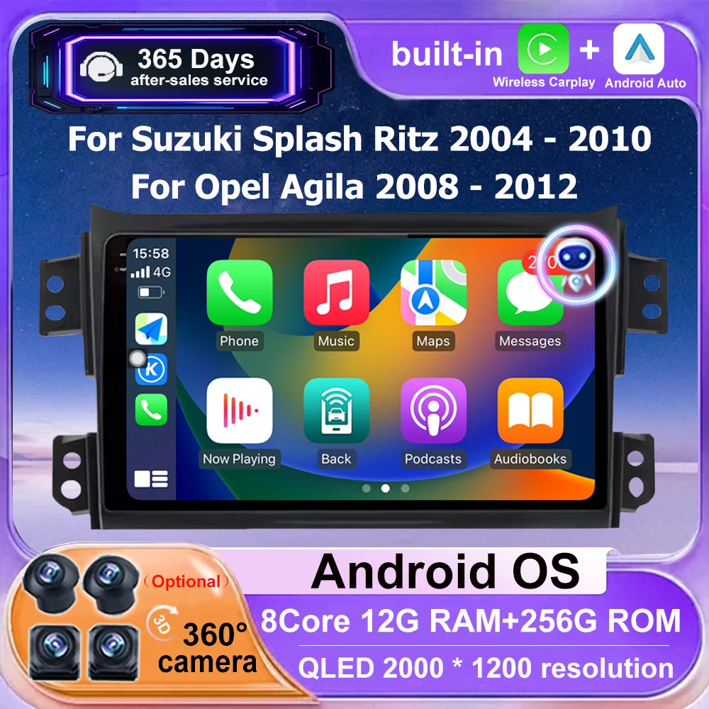 Беспроводной CarPlay для Suzuki Splash Ritz 2004-2010, для Opel Agila 2008-2012, Android 16, автомобильная мультимедийная система, видеоплеер
Беспроводной CarPlay для Suzuki Splash Ritz 2004-2010, для Opel Agila 2008-2012, Android 16, автомобильная мультимедийная система, видеоплеер