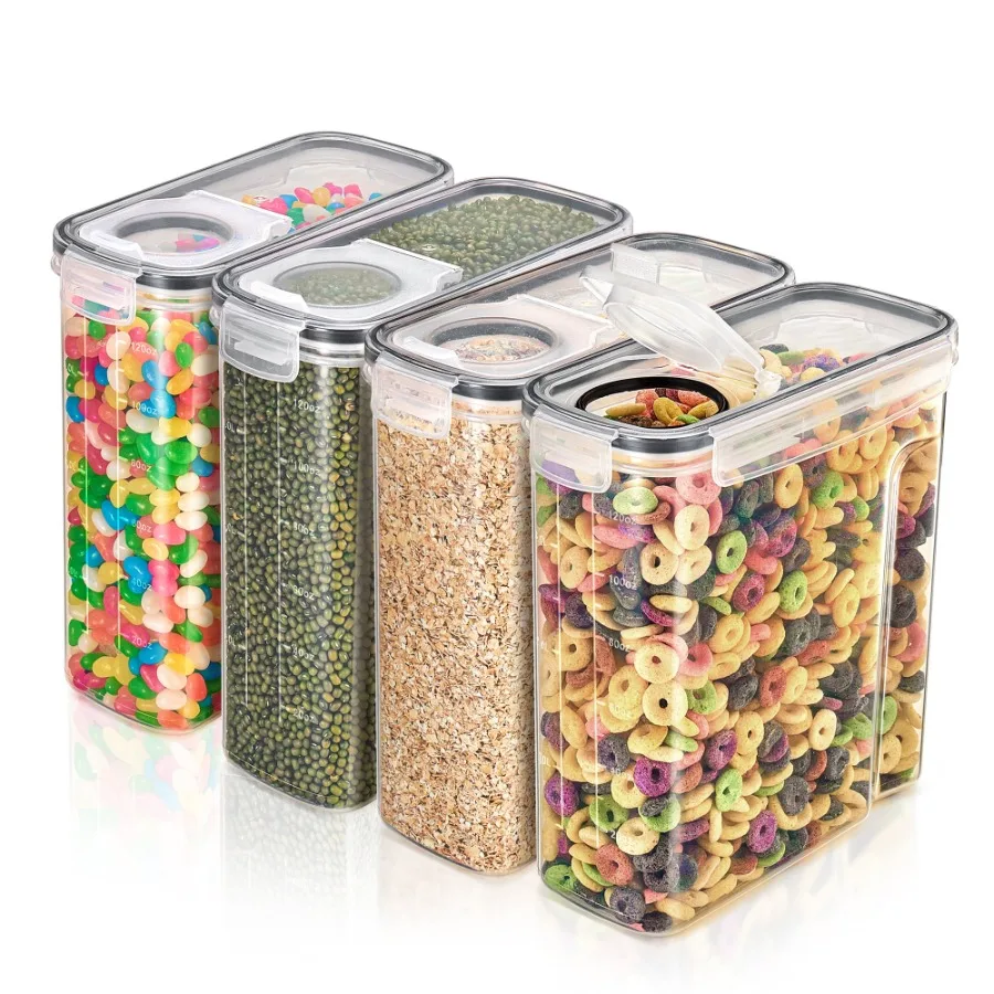 Clear Plastic Cereal Dispenser, 17 Cups, Airtight Lid Food Storage Containers with Pour Spout
Clear Plastic Cereal Dispenser, 17 Cups, Airtight Lid Food Storage Containers with Pour Spout