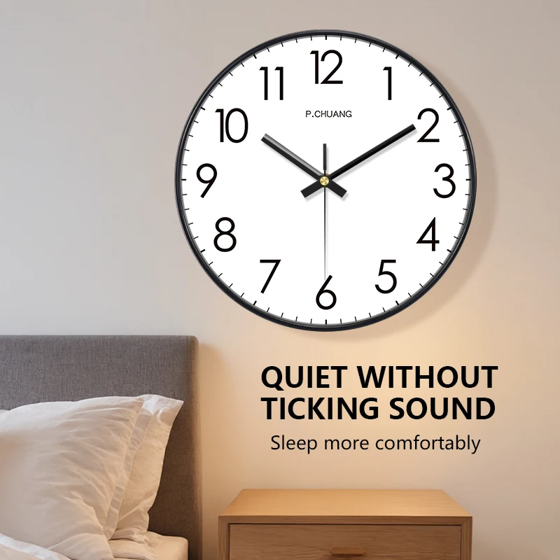Simple Quartz Wall Clock With Large Numbers Easy To Read Clock Modern Silent Non Ticking Wall Mounted Home Decoration
Simple Quartz Wall Clock With Large Numbers Easy To Read Clock Modern Silent Non Ticking Wall Mounted Home Decoration