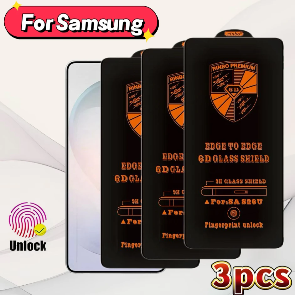 3Pcs High-Definition Tempered Glass Screen Protector, Supports Fingerprint Unlocking, Suitable for Samsung Galaxy S26 Ultra/S26+/S26/S25Ultra/S25/S25+/S24Ultra/S24+/S24/S23+/S23/S22+/S22, 9H Hardness, Full Coverage Design, Anti-Fingerprint, Scratch-Resist
3Pcs High-Definition Tempered Glass Screen Protector, Supports Fingerprint Unlocking, Suitable for Samsung Galaxy S26 Ultra/S26+/S26/S25Ultra/S25/S25+/S24Ultra/S24+/S24/S23+/S23/S22+/S22, 9H Hardness, Full Coverage Design, Anti-Fingerprint, Scratch-Resist