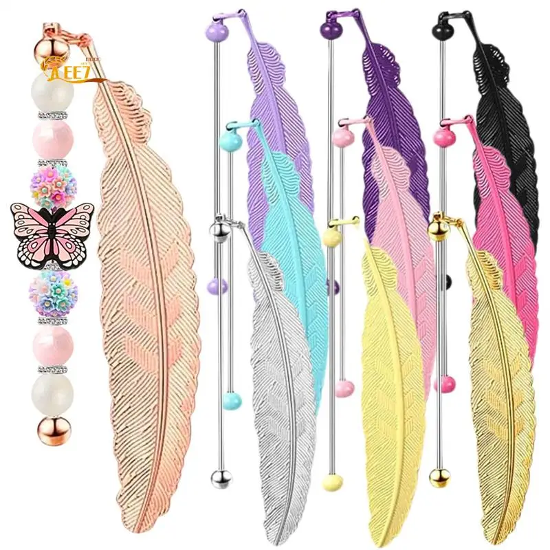 AEE7-10 Pieces DIY Beadable Bookmarks Bulk, Metal Beadable Bookmarks Pendant Bar, Craft Beaded Book Lanyards Chains
AEE7-10 Pieces DIY Beadable Bookmarks Bulk, Metal Beadable Bookmarks Pendant Bar, Craft Beaded Book Lanyards Chains