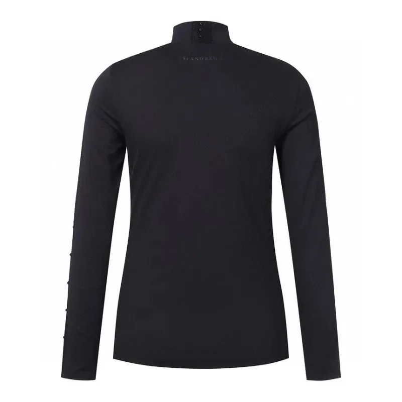 Golf clothing women's long sleeve top early spring new stretch slim stand collar
Golf clothing women's long sleeve top early spring new stretch slim stand collar