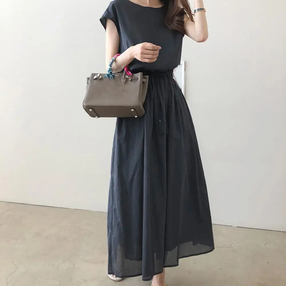 Women's Casual Dresses Summer Fashion Loose Solid Color Short Sleeve Drawstring Cotton Linen Dress Dresses
Women's Casual Dresses Summer Fashion Loose Solid Color Short Sleeve Drawstring Cotton Linen Dress Dresses