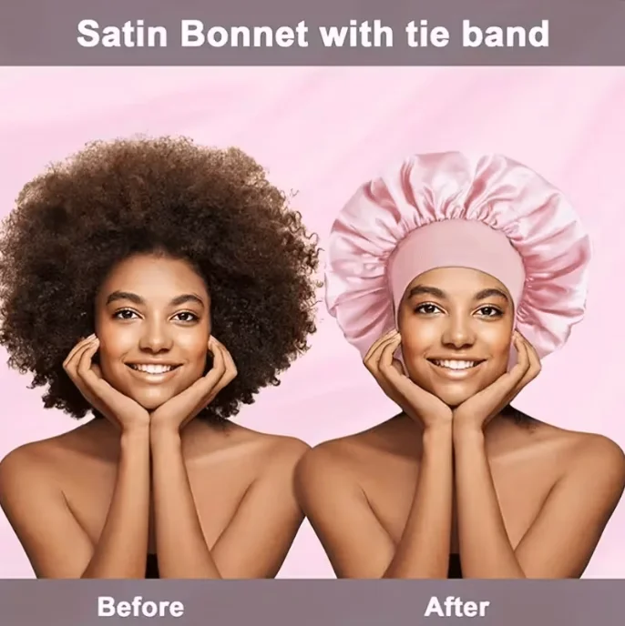 High Elastic Wide Band Satin Sleep Bonnet Women Hair Care Beauty Salon Night Hat
High Elastic Wide Band Satin Sleep Bonnet Women Hair Care Beauty Salon Night Hat