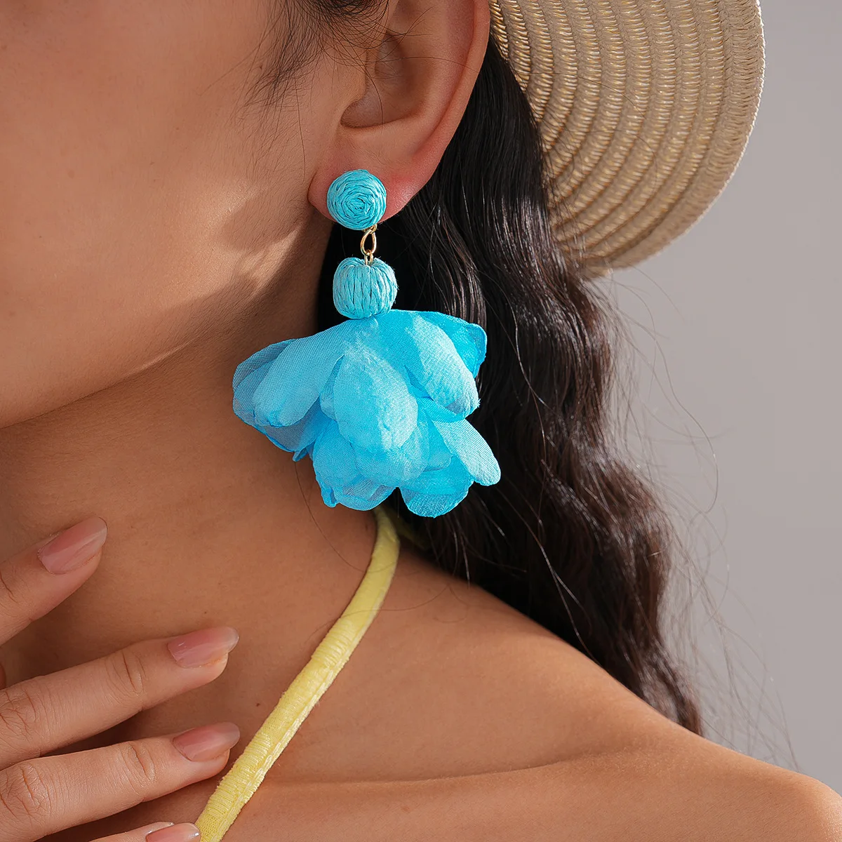 7 Colors Chiffon Petal Dangle Earrings Bohemian Raffia Grass Flower Pendant Earring Women's Trendy Vacation Jewelry Travel New
7 Colors Chiffon Petal Dangle Earrings Bohemian Raffia Grass Flower Pendant Earring Women's Trendy Vacation Jewelry Travel New