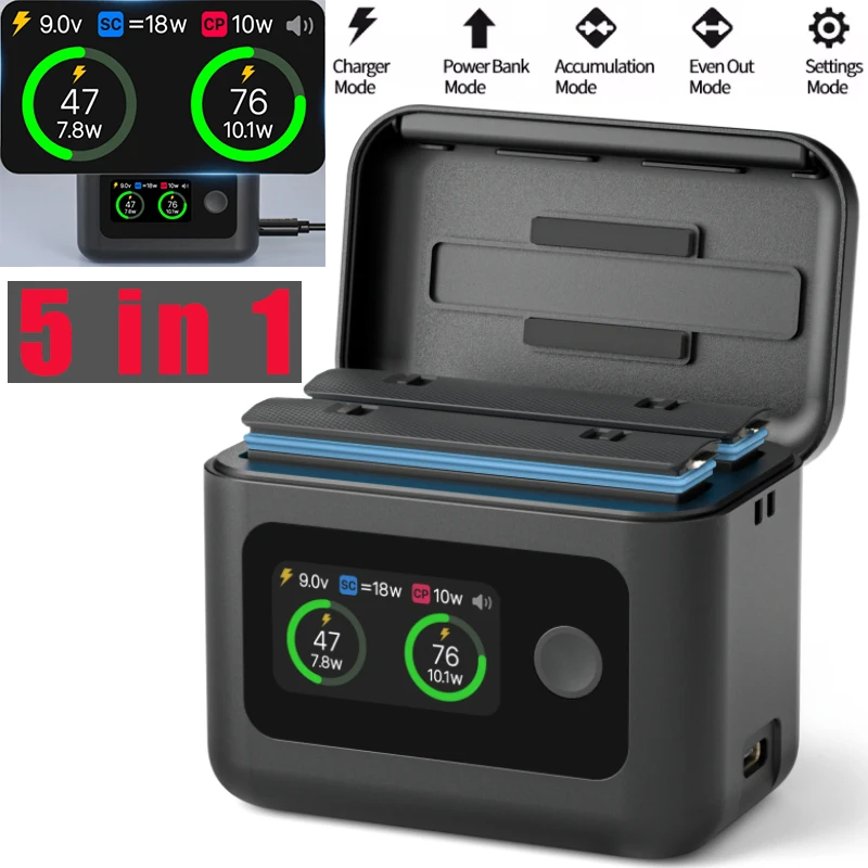 Battery Charger for Insta360 X5 Accessories, 27W Dual Fast Charging Case LCD Display - Two Way Charger Hub for Insta 360 X5
Battery Charger for Insta360 X5 Accessories, 27W Dual Fast Charging Case LCD Display - Two Way Charger Hub for Insta 360 X5