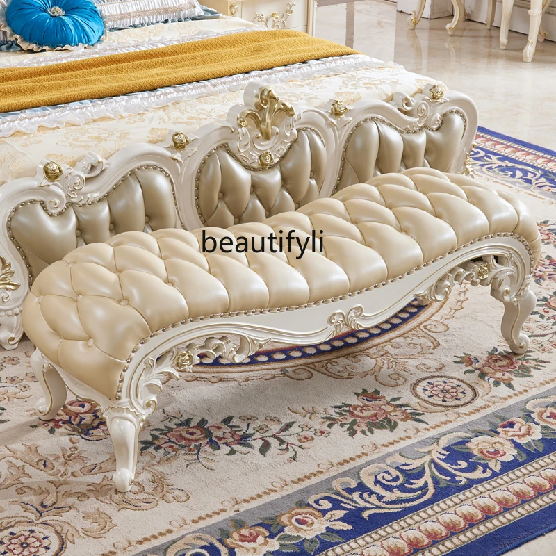 European style bedside stool sofa bench bedside solid wood leather bedroom leisure stool pedal
European style bedside stool sofa bench bedside solid wood leather bedroom leisure stool pedal
