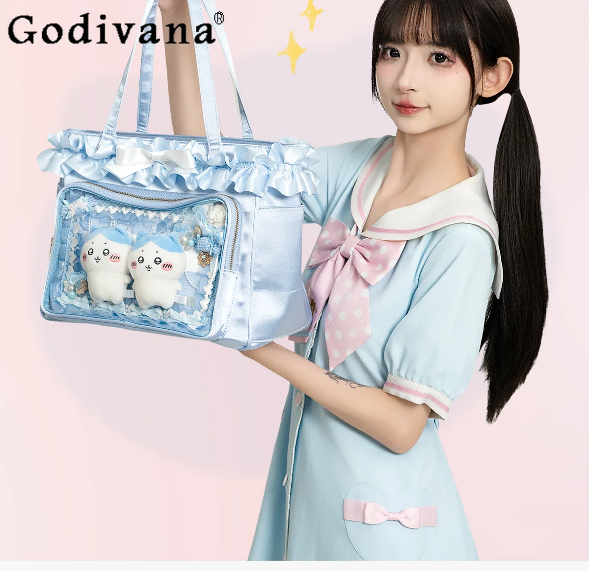 2D Japanese Original Lolita Satin Tote Bag Large Capacity Sweet Cute Girl Ribbon Commuter Casual Doll Feel Shoulder Bag
2D Japanese Original Lolita Satin Tote Bag Large Capacity Sweet Cute Girl Ribbon Commuter Casual Doll Feel Shoulder Bag