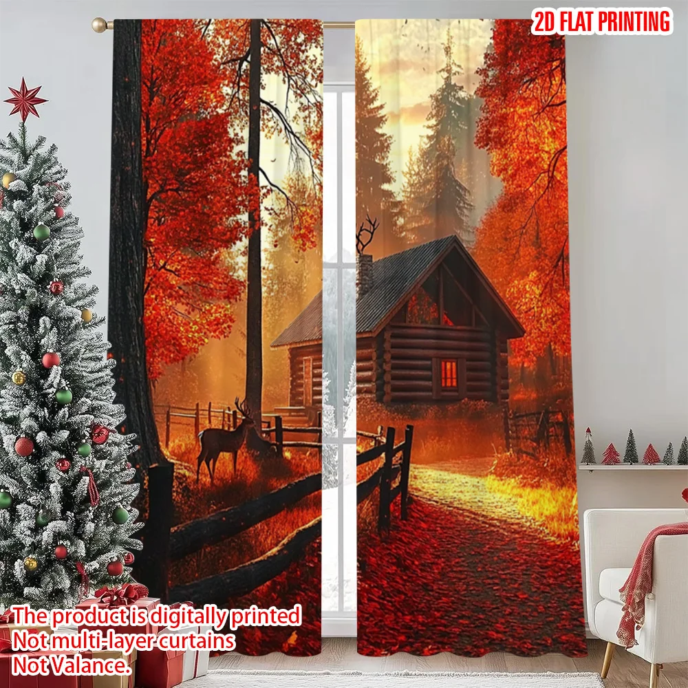 2pcs 2D flat printing Merry Christmas Popular Curtains Autumn Forest Deer Versatile Durable Polyester Without Electricity
2pcs 2D flat printing Merry Christmas Popular Curtains Autumn Forest Deer Versatile Durable Polyester Without Electricity