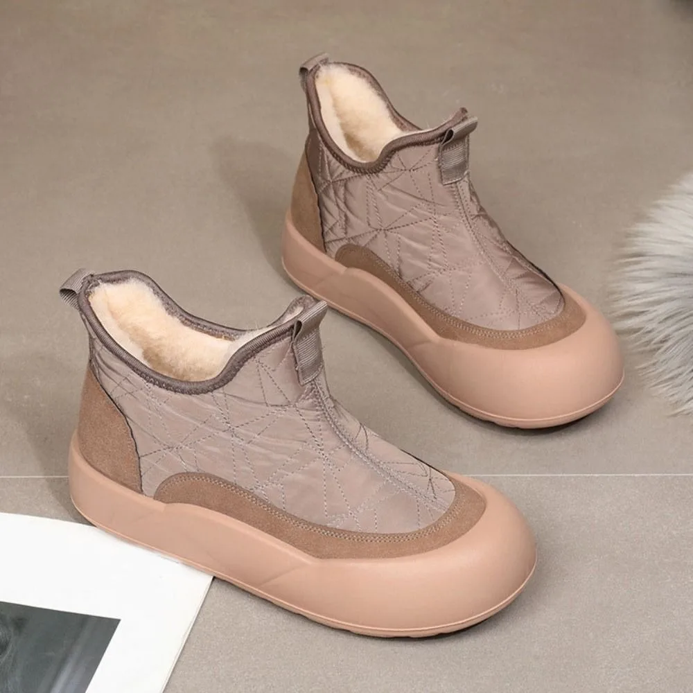 Simple Platform Plush Snow Boots Anti Slip Waterproof Flat Shoes Women Soft-soled Homewear Fur Ankle Boots Autumn Winter
Simple Platform Plush Snow Boots Anti Slip Waterproof Flat Shoes Women Soft-soled Homewear Fur Ankle Boots Autumn Winter