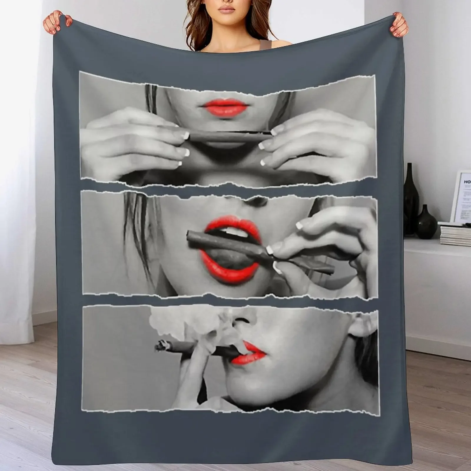 Roll It Lick It Smoke It Red Lips Pretty Lady Smoking Throw Blanket Anti Shedding Soft Fuzzy Blanket for Home
Roll It Lick It Smoke It Red Lips Pretty Lady Smoking Throw Blanket Anti Shedding Soft Fuzzy Blanket for Home