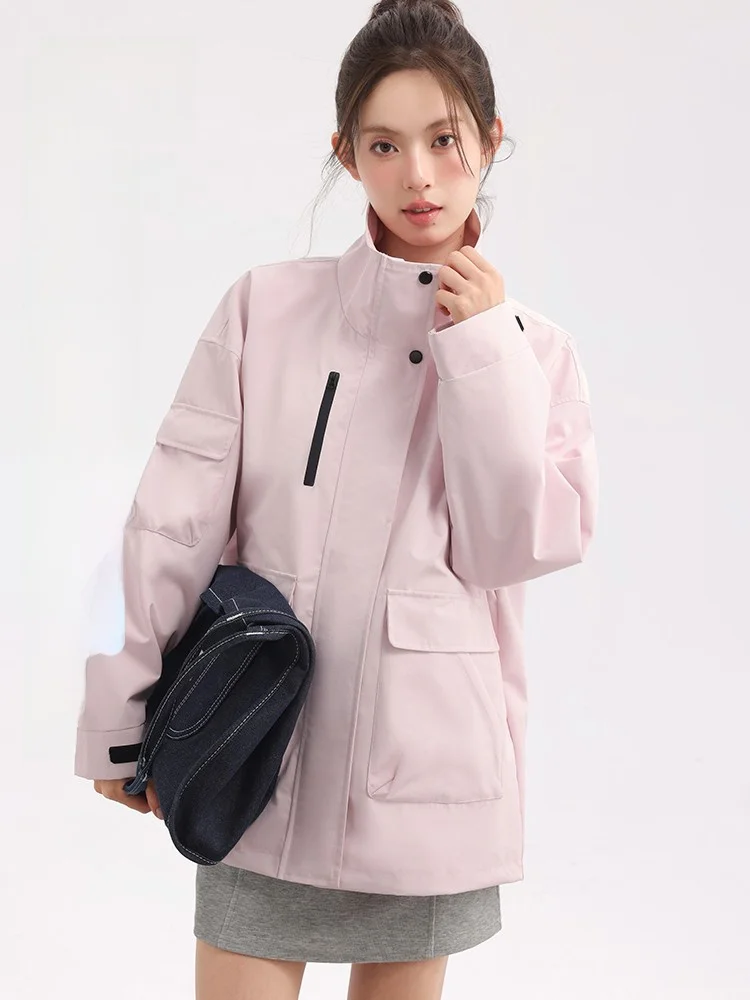 Pink Flip-Collar Two-Way Wearable Women's Autumnal Windproof Waterproof Loose Slimming Thin Casual Workwear Jaet
Pink Flip-Collar Two-Way Wearable Women's Autumnal Windproof Waterproof Loose Slimming Thin Casual Workwear Jaet
