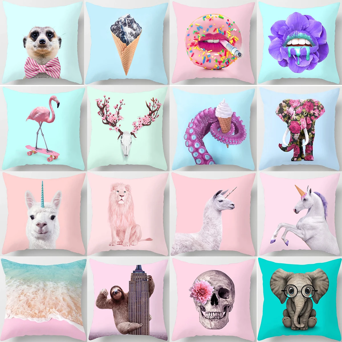 Cute Cartoon Animal Colorful Cushion Cover 45x45cm Grass Mud Horse Pillow Case For Sofa Home Decorative Polyester Pillow Covers
Cute Cartoon Animal Colorful Cushion Cover 45x45cm Grass Mud Horse Pillow Case For Sofa Home Decorative Polyester Pillow Covers