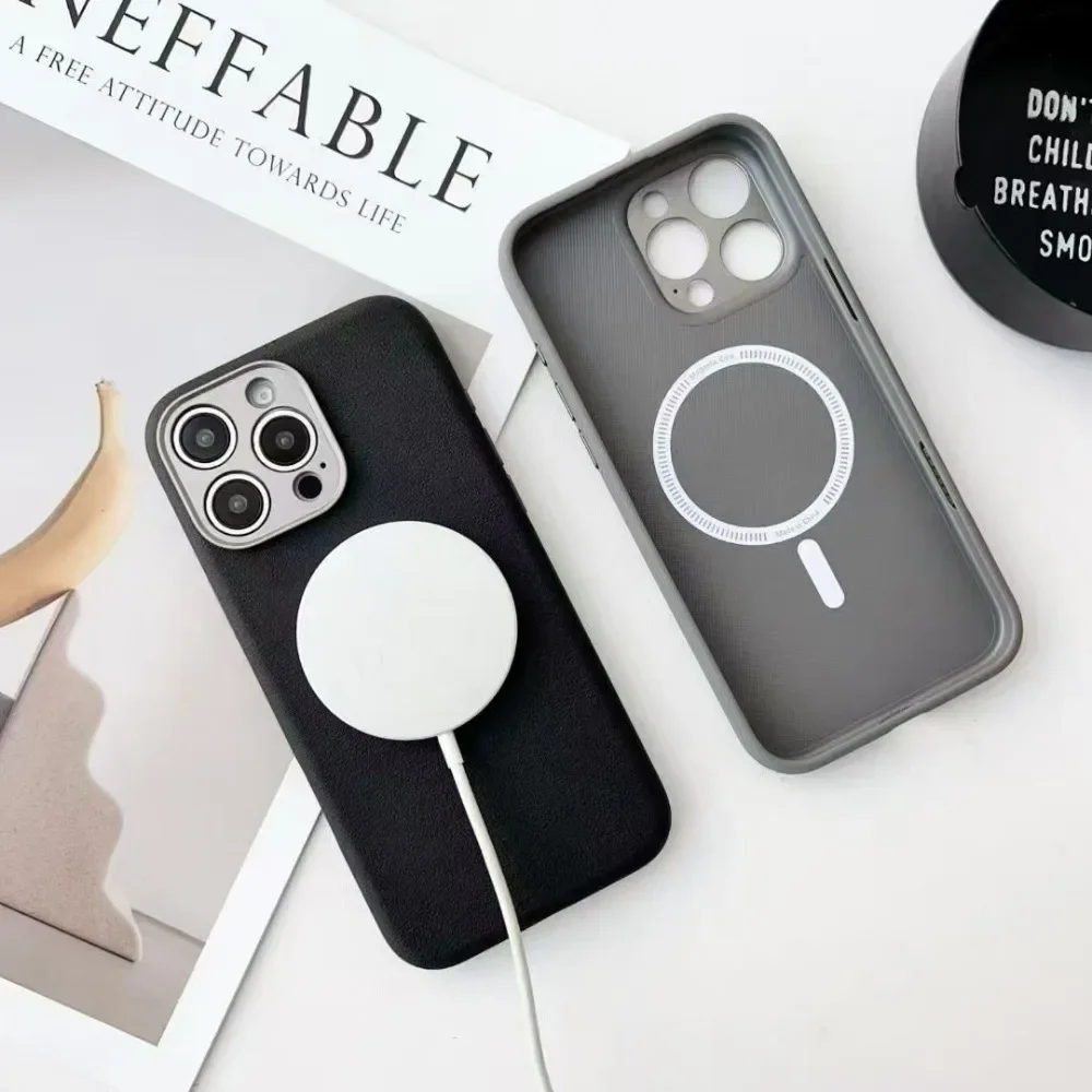 PU Leather Business Magnetic Case for IPhone 16 Pro Max 5G Light Thin Magsafe Wireless Charge Shockproof Camera Protection Cover
PU Leather Business Magnetic Case for IPhone 16 Pro Max 5G Light Thin Magsafe Wireless Charge Shockproof Camera Protection Cover