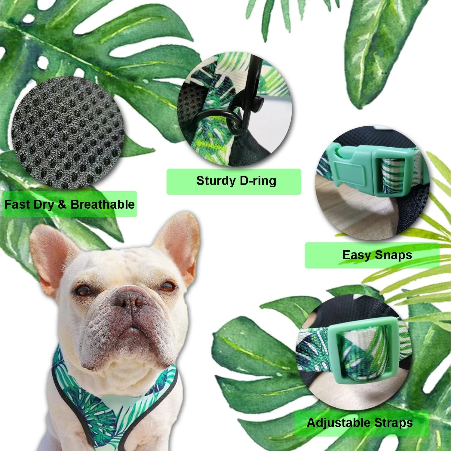 Adjustable and Stylish Dog Harness and Leash Set for French Bulldog and Puppy, Comfortable Outdoor Walking Vest Harness for Smal
Adjustable and Stylish Dog Harness and Leash Set for French Bulldog and Puppy, Comfortable Outdoor Walking Vest Harness for Smal