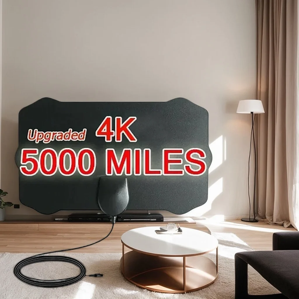 4K HD TV DTV Box с высоким коэффициентом усиления и усилителем 5000 миль, активная внутренняя плоская цифровая телевизионная антенна, вилка европейского стандарта
4K HD TV DTV Box с высоким коэффициентом усиления и усилителем 5000 миль, активная внутренняя плоская цифровая телевизионная антенна, вилка европейского стандарта