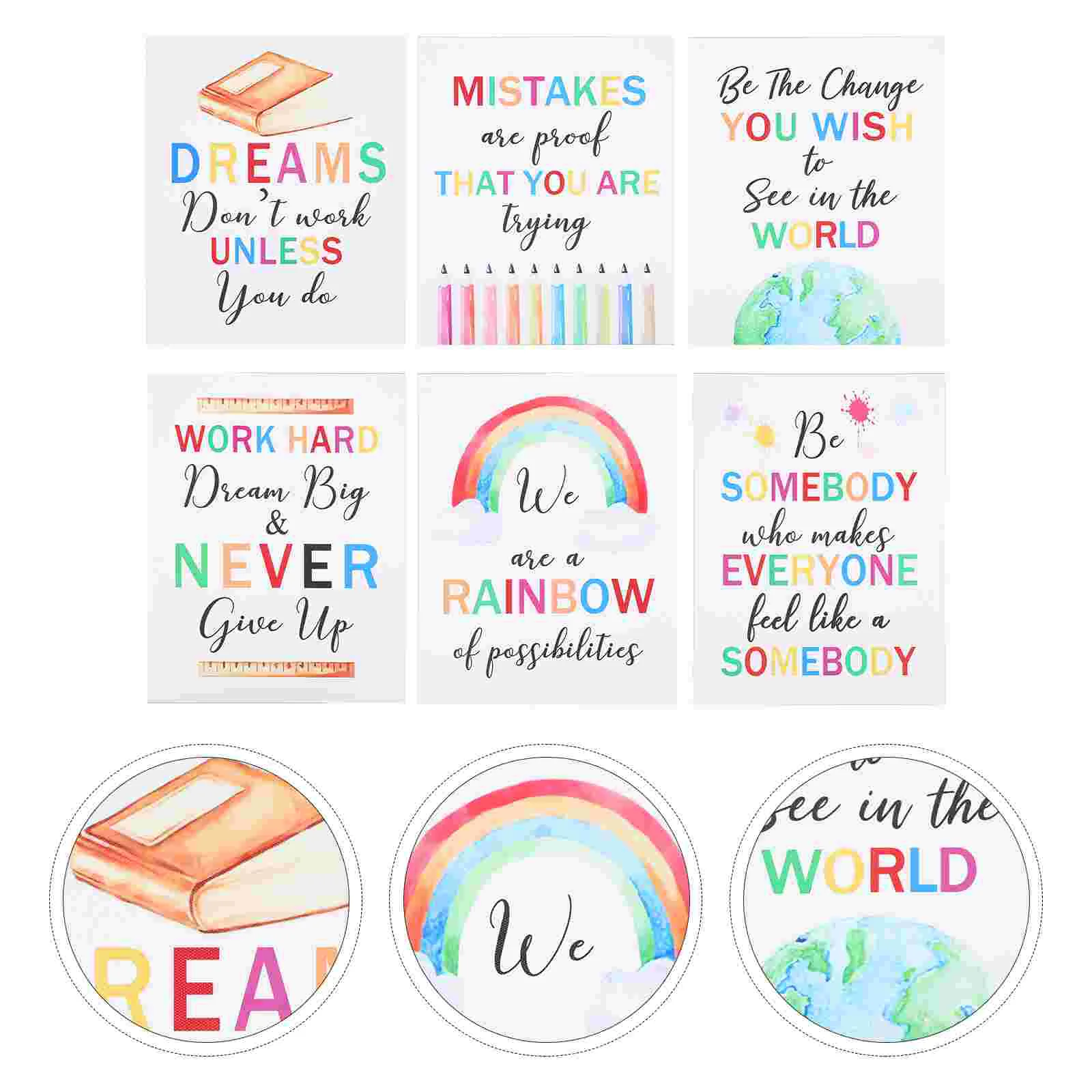6 Pcs Motivational Decorative Paintings Poster Inspirational Wall Sticker Pictures Toddler Gold Stickers
6 Pcs Motivational Decorative Paintings Poster Inspirational Wall Sticker Pictures Toddler Gold Stickers