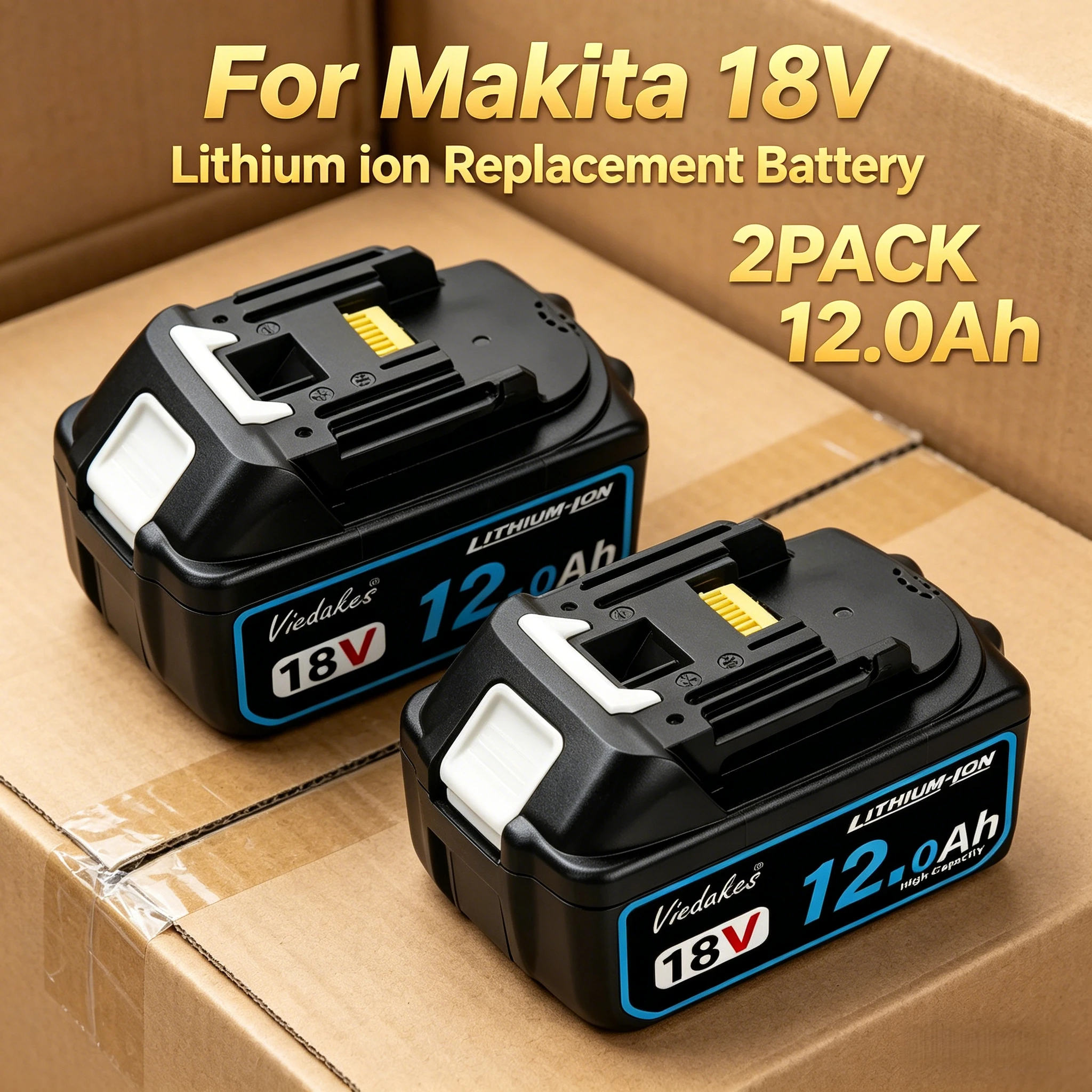 18V 12.0Ah Rechargeable Battery, for Makita 18V battery BL1860 BL1840B BL1850 18V Cordless Power Tools
18V 12.0Ah Rechargeable Battery, for Makita 18V battery BL1860 BL1840B BL1850 18V Cordless Power Tools