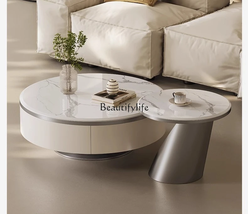 *Modern light luxury supercrystalline stone round coffee table Italian minimalist coffee table
*Modern light luxury supercrystalline stone round coffee table Italian minimalist coffee table