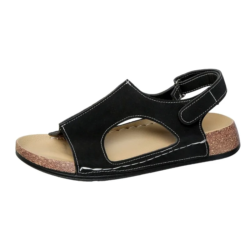 New Plus-Size Black Cross-Strap Sandals for Women Summer Outdoor Open-Toe Thick-Platform Backless Roman Sandals
New Plus-Size Black Cross-Strap Sandals for Women Summer Outdoor Open-Toe Thick-Platform Backless Roman Sandals