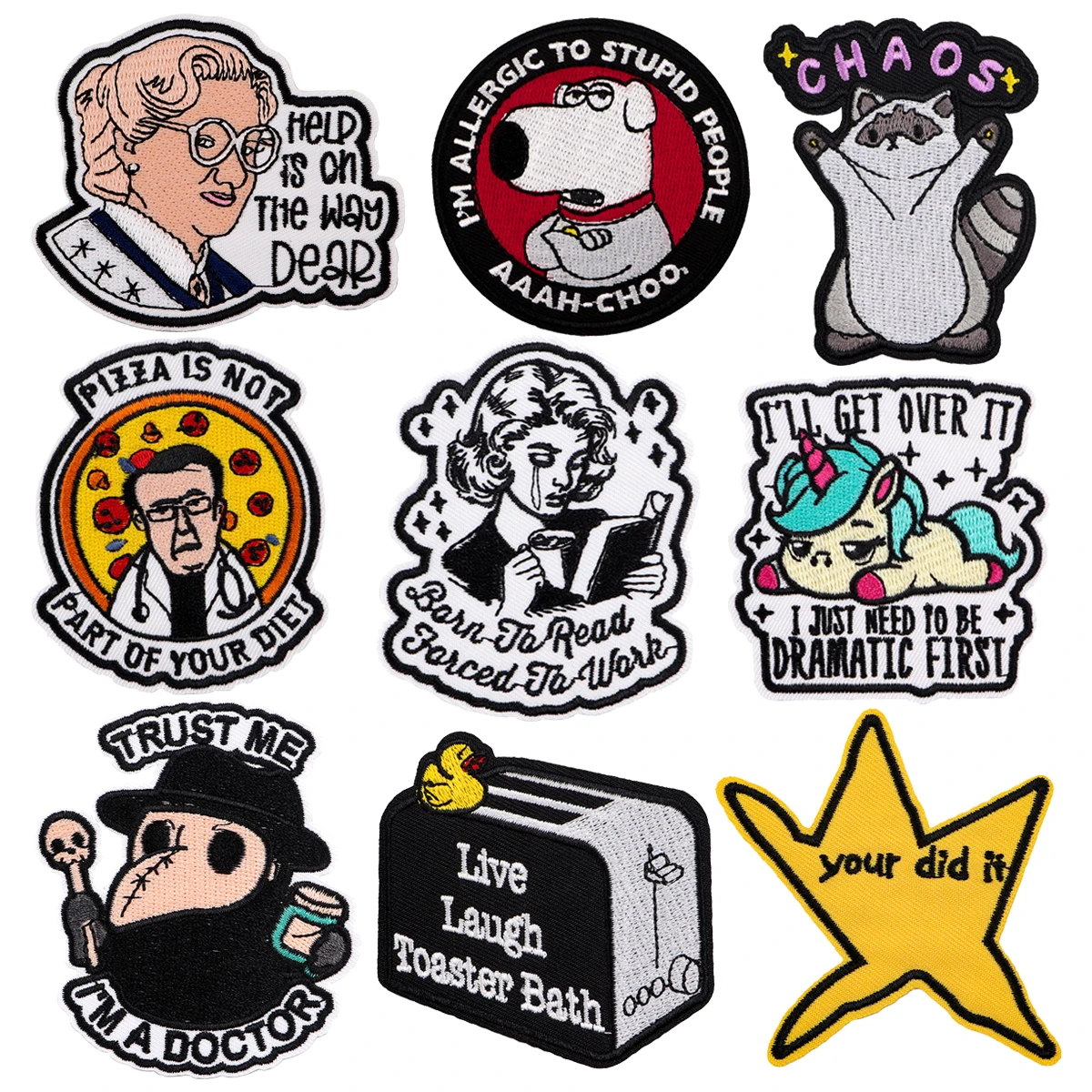 Cartoon Quotation Patch Embroidered Dog Patches On Clothes Iron On Patches For Clothing DIY Patch Stickers Gifts for Friends
Cartoon Quotation Patch Embroidered Dog Patches On Clothes Iron On Patches For Clothing DIY Patch Stickers Gifts for Friends