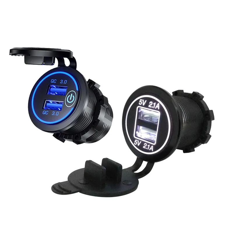 5pcs USB 3.0 Fast Charging Socket 12V to 5V 12-24V Charger Motorcycle Dual Connector Charger Adapter Outlet Power Light With
5pcs USB 3.0 Fast Charging Socket 12V to 5V 12-24V Charger Motorcycle Dual Connector Charger Adapter Outlet Power Light With