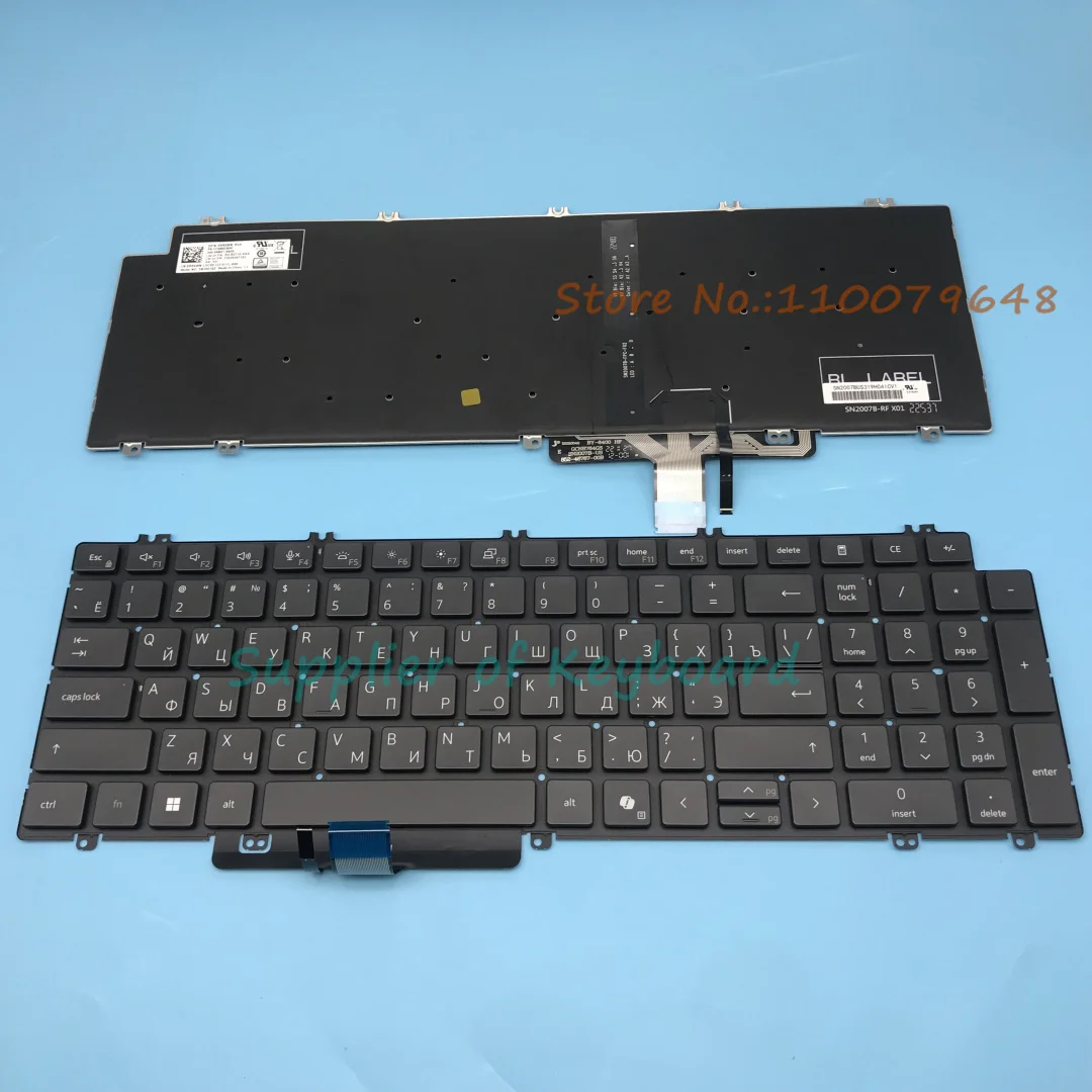 Клавиатура с подсветкой для ноутбука DELL Latitude 5520 5521 5530 5531 3560 Precision 3561 3570 3571 с английской/русской раскладкой
Клавиатура с подсветкой для ноутбука DELL Latitude 5520 5521 5530 5531 3560 Precision 3561 3570 3571 с английской/русской раскладкой